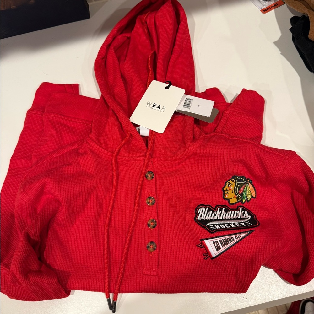 Red Blackhawks Hoodie